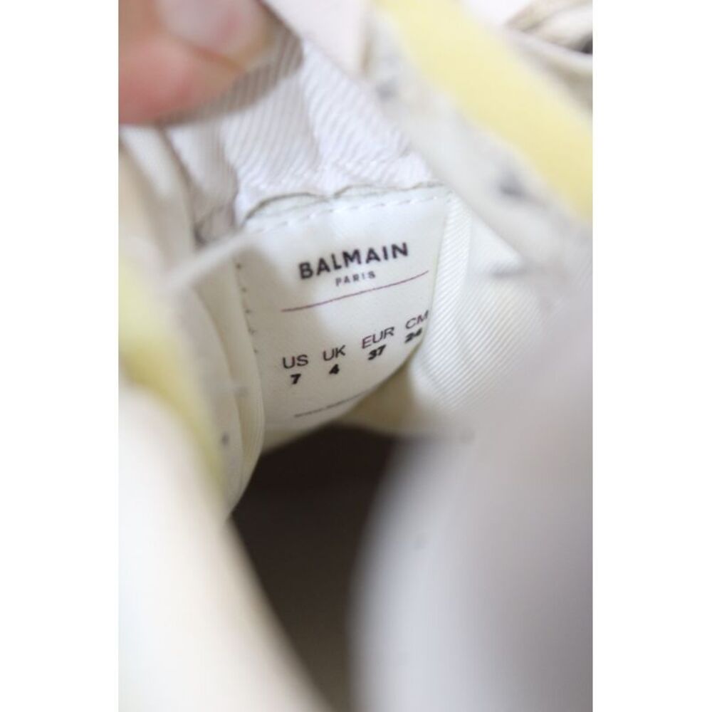 Balmain Womens Suede Lace-Up Racer Sneakers Beige Size 7 - Picture 10 of 11